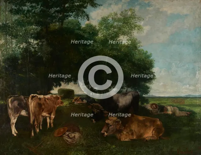 La sieste pendant la saison des foins, between 1867 and 1868. Creator: Gustave Courbet.