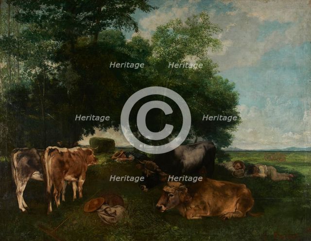 La sieste pendant la saison des foins, between 1867 and 1868. Creator: Gustave Courbet.