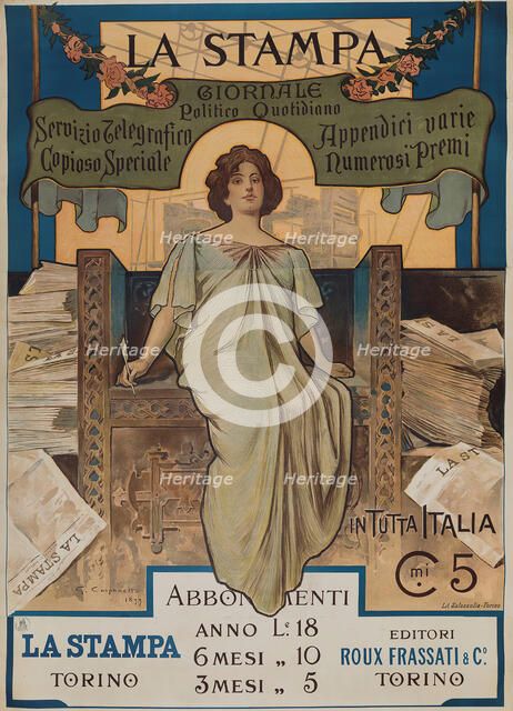 La Stampa, 1898. Creator: Carpanetto, Giovanni Battista (1863-1928).