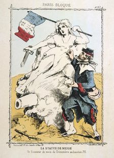 La Statue de Neige 1870-1871. Artist: Anon