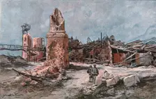 'La Sucrerie de Dompierre 1916 (1924). Creator: Francois Flameng