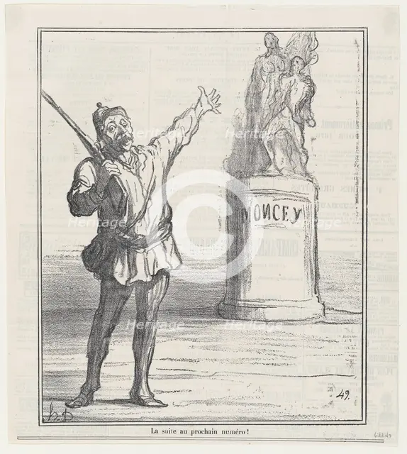 La suite au prochain numéro!, 1870.  Creator: Honore Daumier.