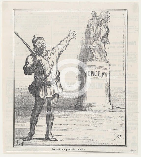 La suite au prochain numéro!, 1870.  Creator: Honore Daumier.
