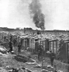 La supreme defense d'Anvers; Derniere ligne de retranchements, sur la route de Lierre 1914. Creator: Unknown