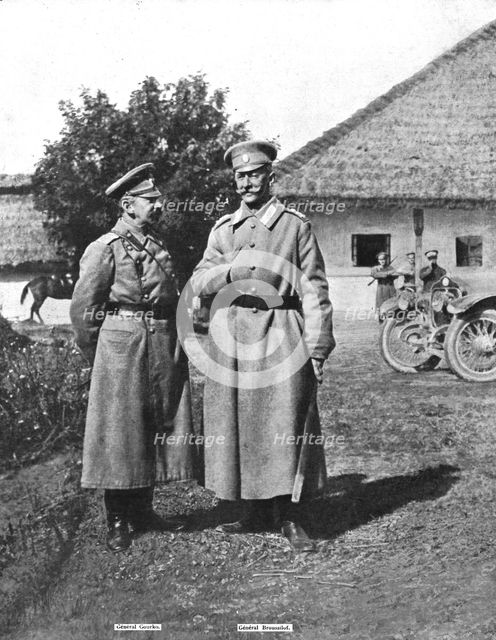 'La Supreme Offensive Russe; Le general Broussilof generalissime Russe; A sa droite, Le..., 1917. Creator: Unknown.