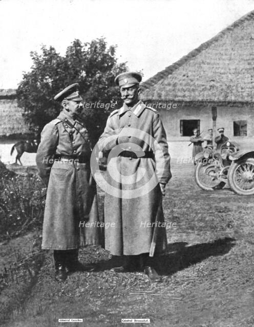 'La Supreme Offensive Russe; Le general Broussilof generalissime Russe; A sa droite, Le..., 1917. Creator: Unknown.