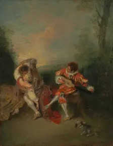 La Surprise, about 1718-1719. Creator: Jean-Antoine Watteau