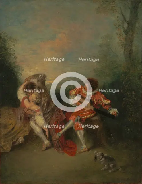 La Surprise, about 1718-1719. Creator: Jean-Antoine Watteau.