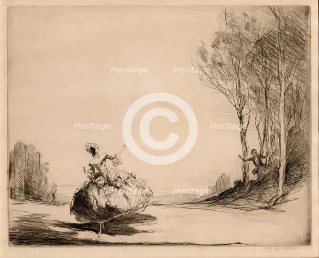 La Surprise, c1891-1921. Creator: Claude Allin Shepperson.