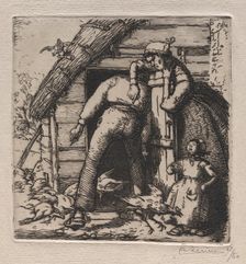 La Poulailler attrape la plus grosse. Creator: Auguste Louis Lepère (French, 1849-1918)