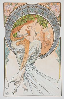La Poesia (From the series The Arts), 1898. Creator: Mucha, Alfons Marie (1860-1939)