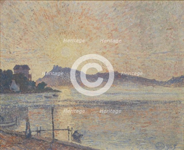 La Pointe de Cougoussa, Sunset, 1925. Artist: Lucien Pissarro.
