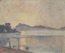 La Pointe de Cougoussa, Sunset, 1925. Artist: Lucien Pissarro