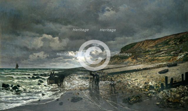 La Pointe de la Hève at Low Tide. Artist: Monet, Claude (1840-1926)
