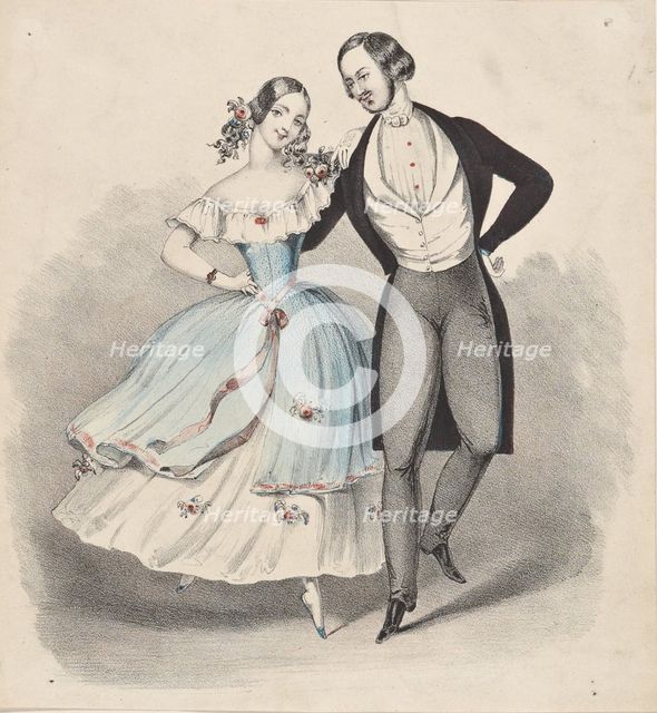 La polka, 1840s.
