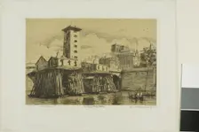 La Pompe Notre-Dame, Paris, 1852. Creator: Étienne-Charles Leguay