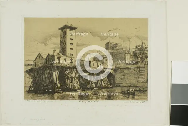 La Pompe Notre-Dame, Paris, 1852. Creator: Étienne-Charles Leguay.