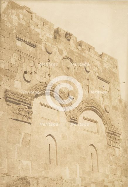 La Porte dorée à Jérusalem, August 1850. Creator: Maxime du Camp.