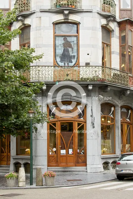 La Porteuse d'Eau, 25 Rue Vanderschrick, Brussels, Belgium, (1904), c2014-c2017. Artist: Alan John Ainsworth.