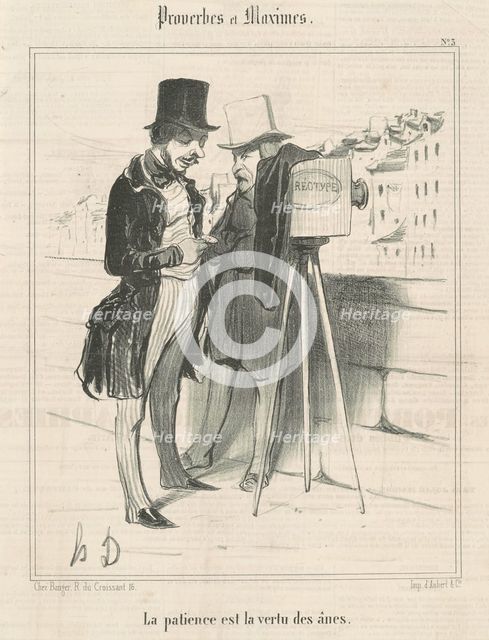La patience est la vertu des ânes, 19th century. Creator: Honore Daumier.