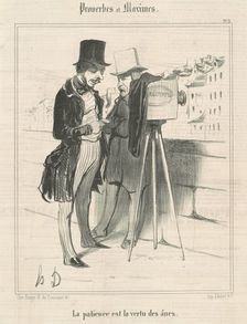 La patience est la vertu des ânes, 19th century. Creator: Honore Daumier
