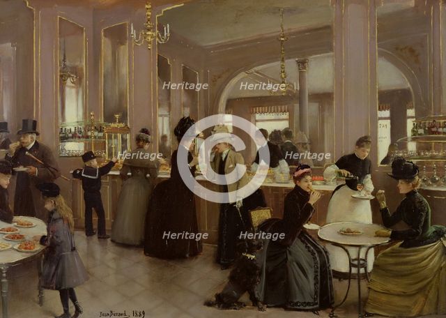 La pâtisserie Gloppe, Champs Elysees, 1889. Creator: Béraud, Jean (1849-1936).