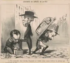 La paix universelle étant décrétée ..., 19th century. Creator: Honore Daumier
