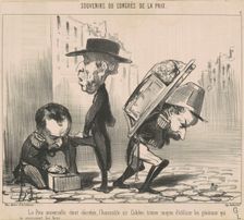 La paix universelle étant décrétée ..., 19th century. Creator: Honore Daumier