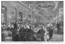 La Paix Victorieuse; La reception de M Wilson au Senat Francais: Le dejeuner offert..., 1919. Creator: J Simont