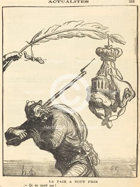 La paix a tout prix, 1870. Creator: Honore Daumier.