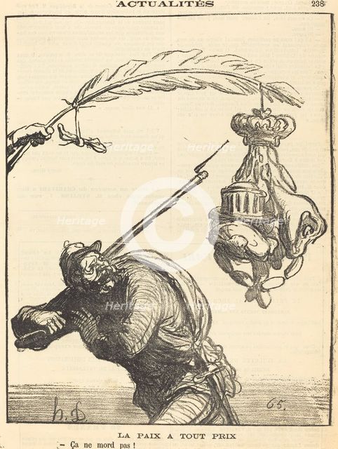 La paix a tout prix, 1870. Creator: Honore Daumier.