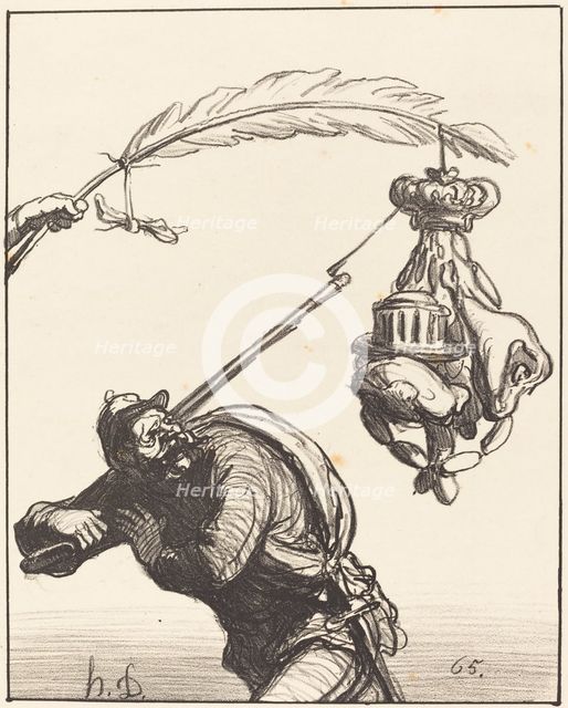 La paix à tout prix, 1870. Creator: Honore Daumier.