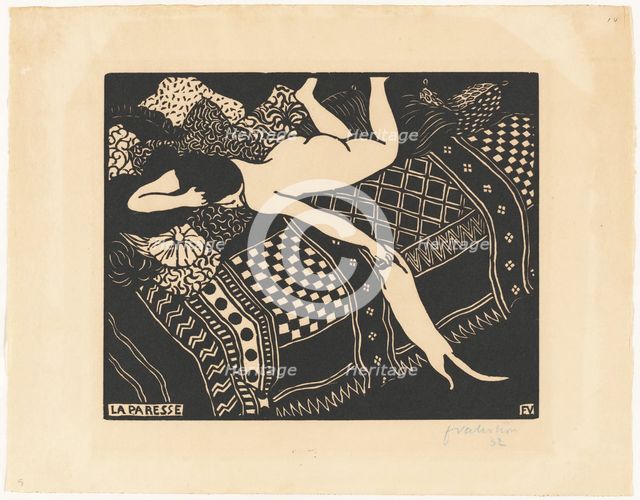 La paresse (Laziness), 1896. Creator: Félix Vallotton.