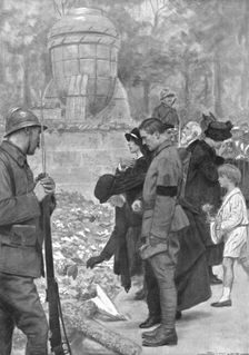 La part de la douleur; au soir du "jour de Gloire": le pelerinage pieux des peres..., 1919. Creator: J Simont