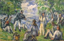 La Partie de campagne or Le Déjeuner sur l'herbe (The Day in the Country or Luncheon... 1876-1877. Creator: Paul Cezanne