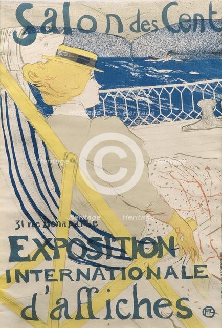 La passagere du 54 - Promenade en yacht (Salon des Cent). Artist: Toulouse-Lautrec, Henri, de (1864-1901)