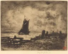 La Petite Marine - Souvenir de Medway, 1879. Creator: Felix Hilaire Buhot