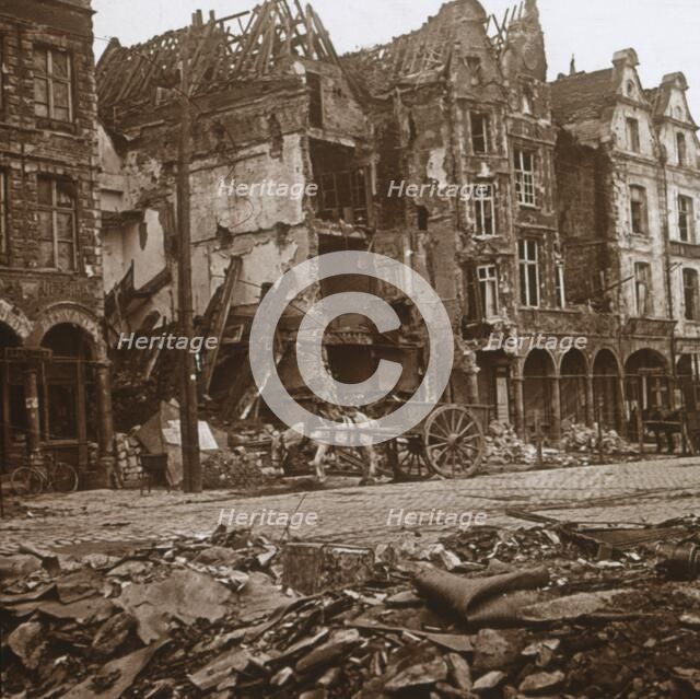 La Petite Place, Arras, northern France, c1914-c1918. Artist: Unknown.