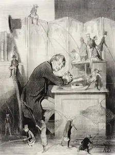 La Pêche, 1843. Creator: Honore Daumier