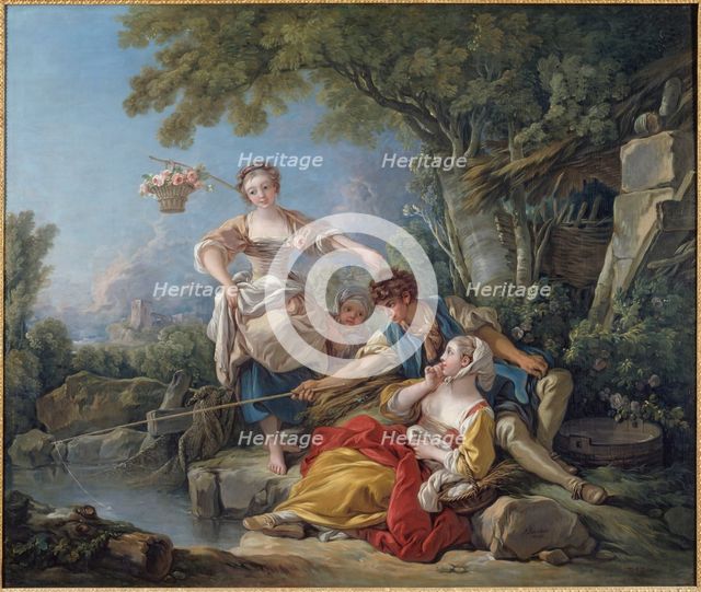 La Pêche à la ligne, 1767. Creator: Boucher, François (1703-1770).