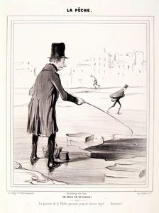 La Pêche. En Voilà un de Plaisir!, 1841 Creator: Honore Daumier