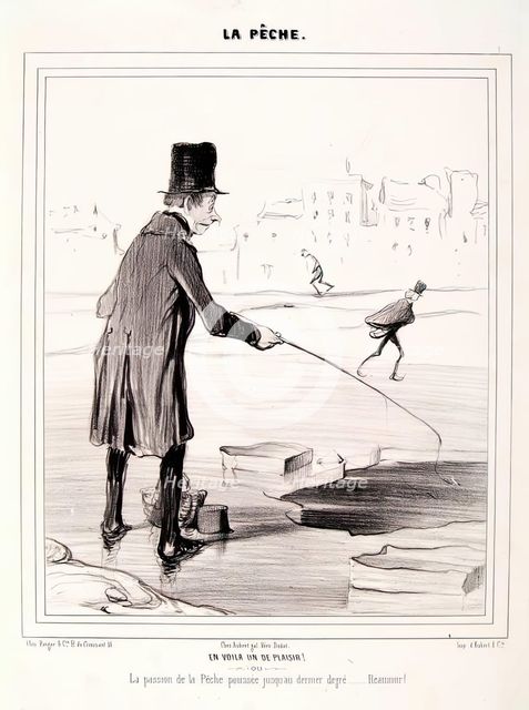 La Pêche. En Voilà un de Plaisir!, 1841 Creator: Honore Daumier.