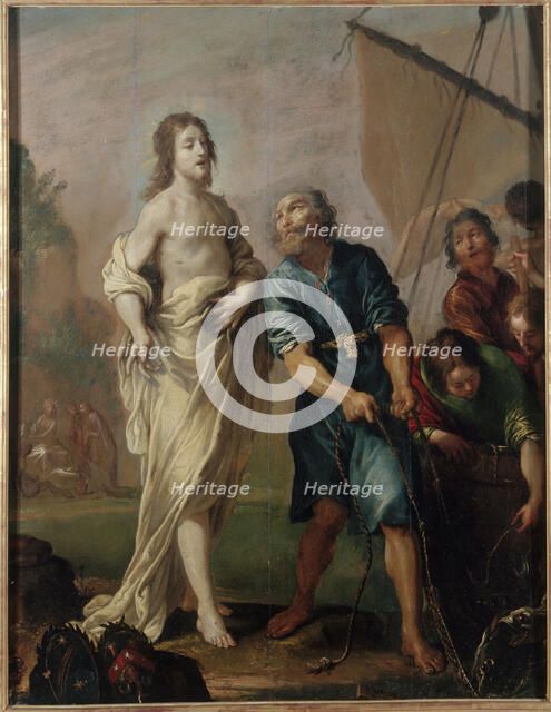 La Pêche miraculeuse ou la Vocation de saint Pierre. "Petit may" de Notre-Dame. 1624, c1624. Creator: Claude Vignon.