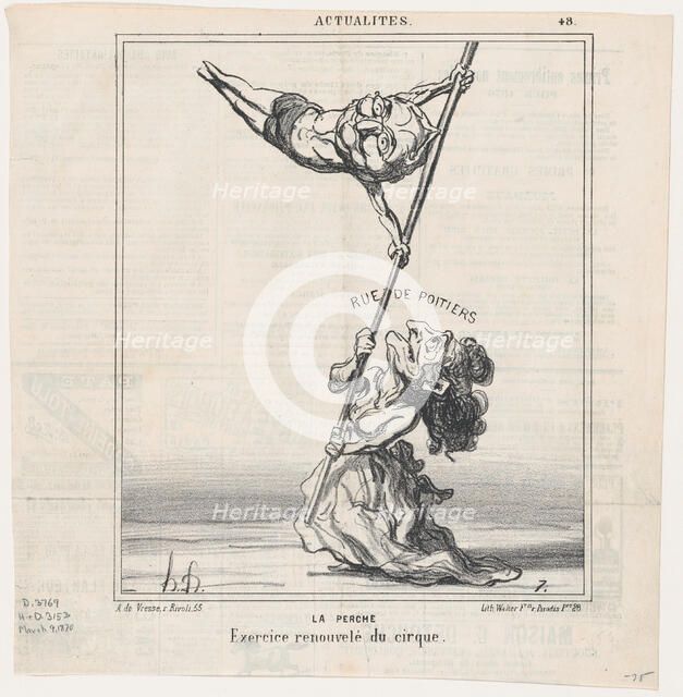 La Perche, 1870.  Creator: Honore Daumier.