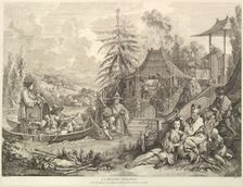 La pesche chinoise (Chinese Fishing), from Chinoiseries, after 1743. Creator: Jacques Gabriel Huquier