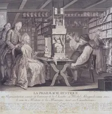 La Pharmacie Rustique c1775. Creator: Barthelemi Hubner