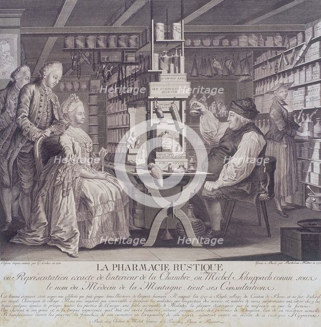 'La Pharmacie Rustique', c1775. Creator: Barthelemi Hubner.