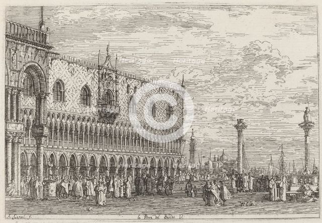 La Piera del Bando. V., c. 1735/1746. Creator: Canaletto.