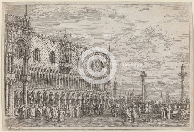 La Piera del Bando. V., c. 1735/1746. Creator: Canaletto.