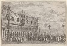 La Piera del Bando. V., c. 1735/1746. Creator: Canaletto